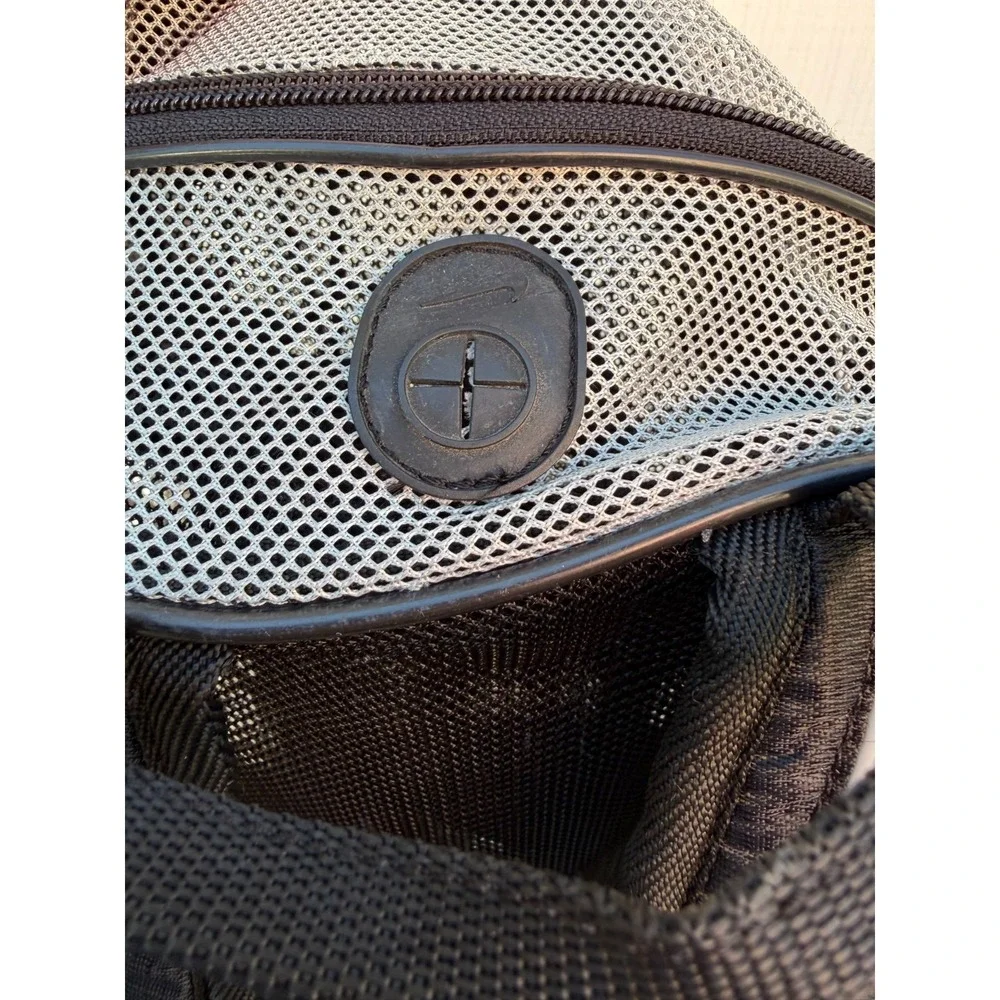 Vintage Nike Brasilia Mesh Black Backpack Baseball Bag See-Through Zippered - Picture 5 of 8